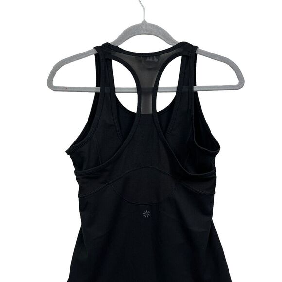Athleta Tank Top‎ Breathable Mesh Racer Back Athletic Fit Stretch Black Women XS - Picture 5 of 5
